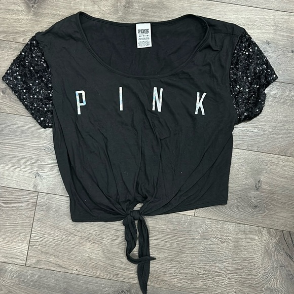 PINK Victorias Secret Crop - Picture 1 of 4